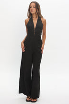 Enlighten Halterneck Jumpsuit Black