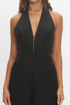 Enlighten Halterneck Jumpsuit Black