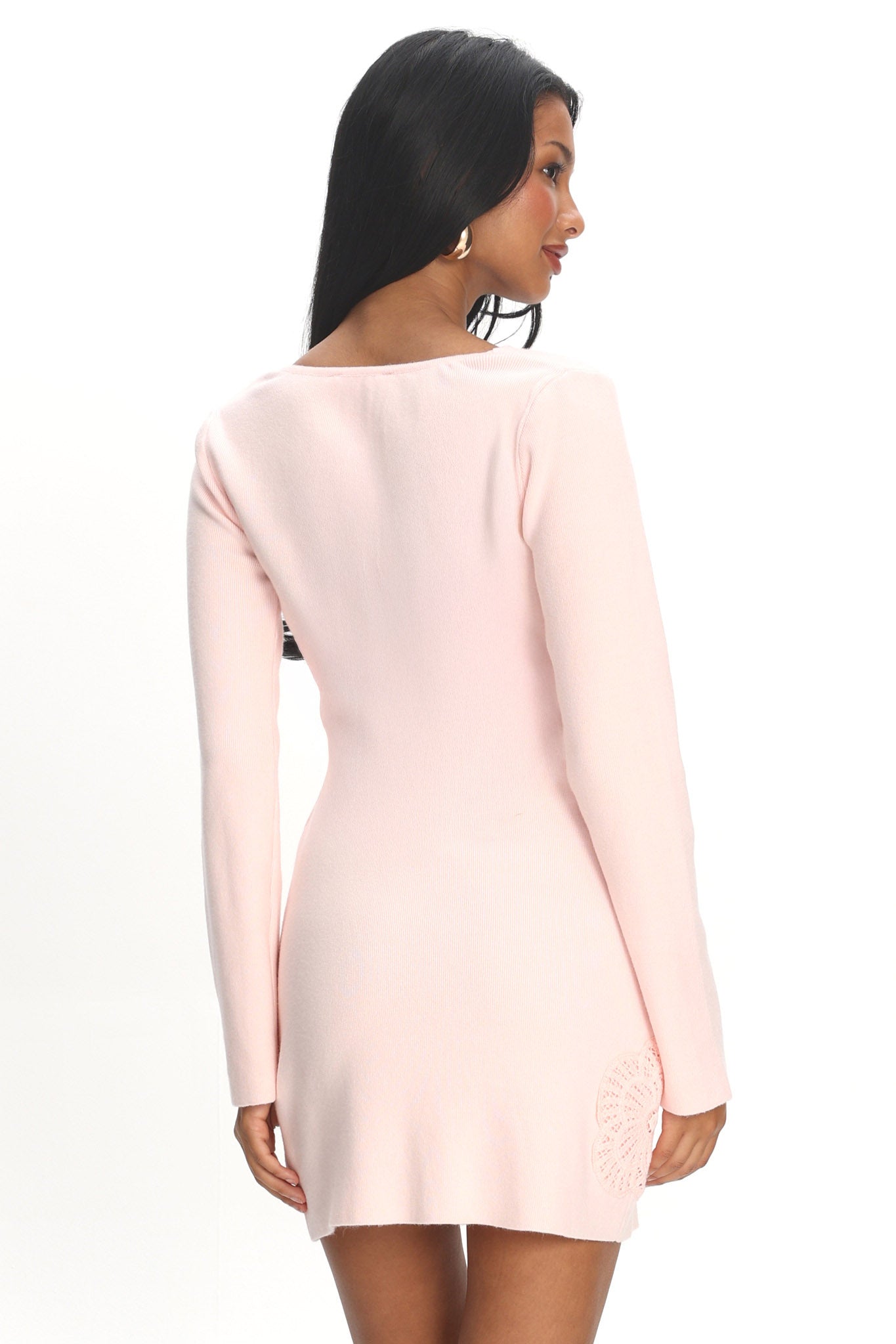 Xanda Knit Mini Dress Baby Pink Secondary image