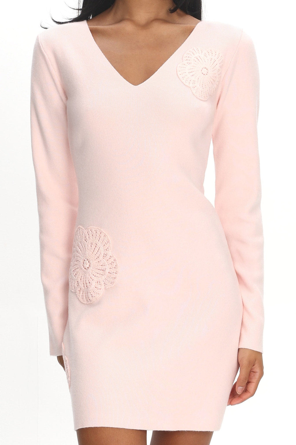 Xanda Knit Mini Dress Baby Pink