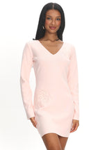Xanda Knit Mini Dress Baby Pink