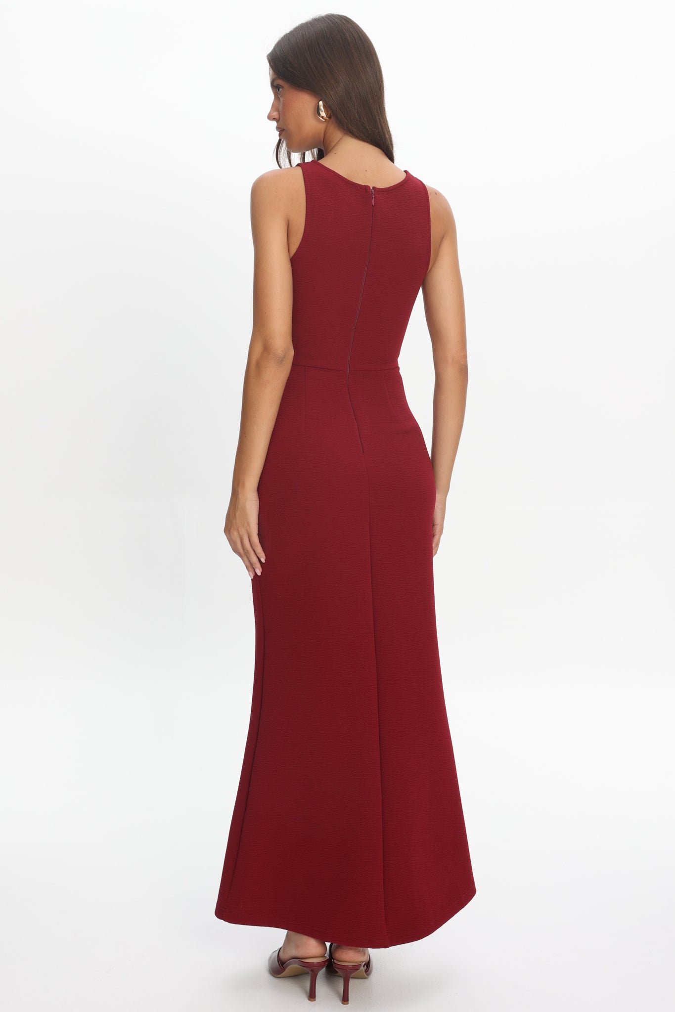 Antwerp Cut-Out Bust Maxi Dress Plum Secondary image