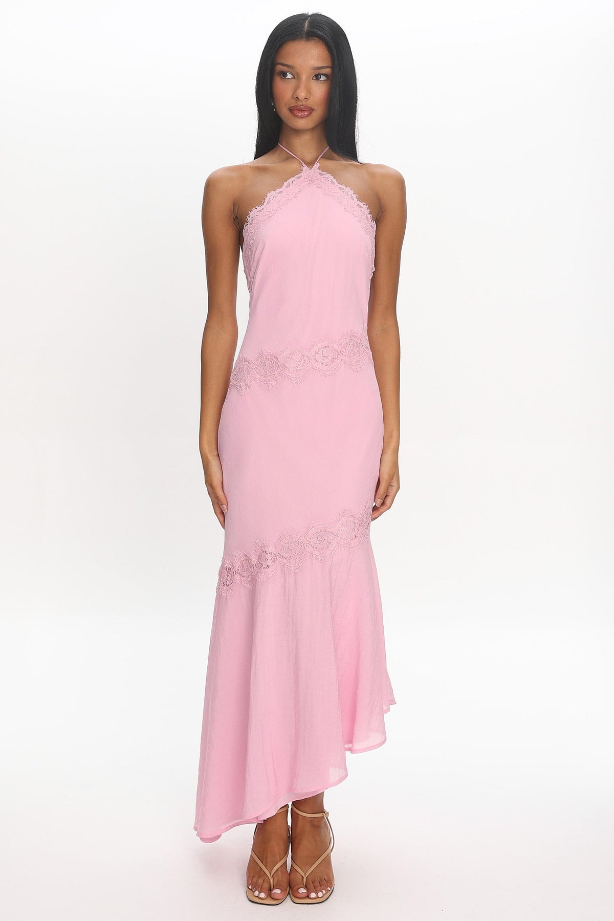 Zerina Halter Maxi Dress Pink