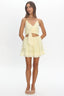 Noon Delight Lace Trim Mini Skirt Baby Yellow