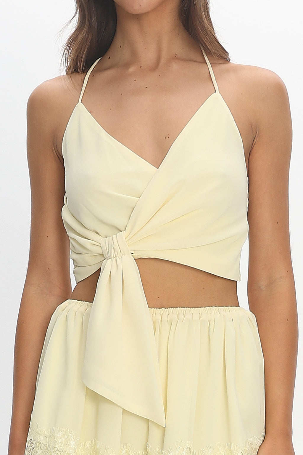 Noon Delight Wrap Top Baby Yellow