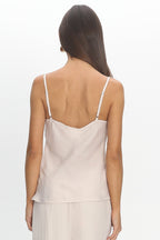 Insight Lace Trim Cami Top Cream