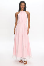 Promise Keeper Crochet Trim Maxi Dress Blush Pink