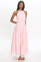 Promise Keeper Crochet Trim Maxi Dress Blush Pink