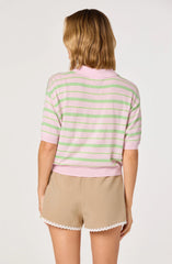 Inixyf Scottie Striped Knit Polo Sweater