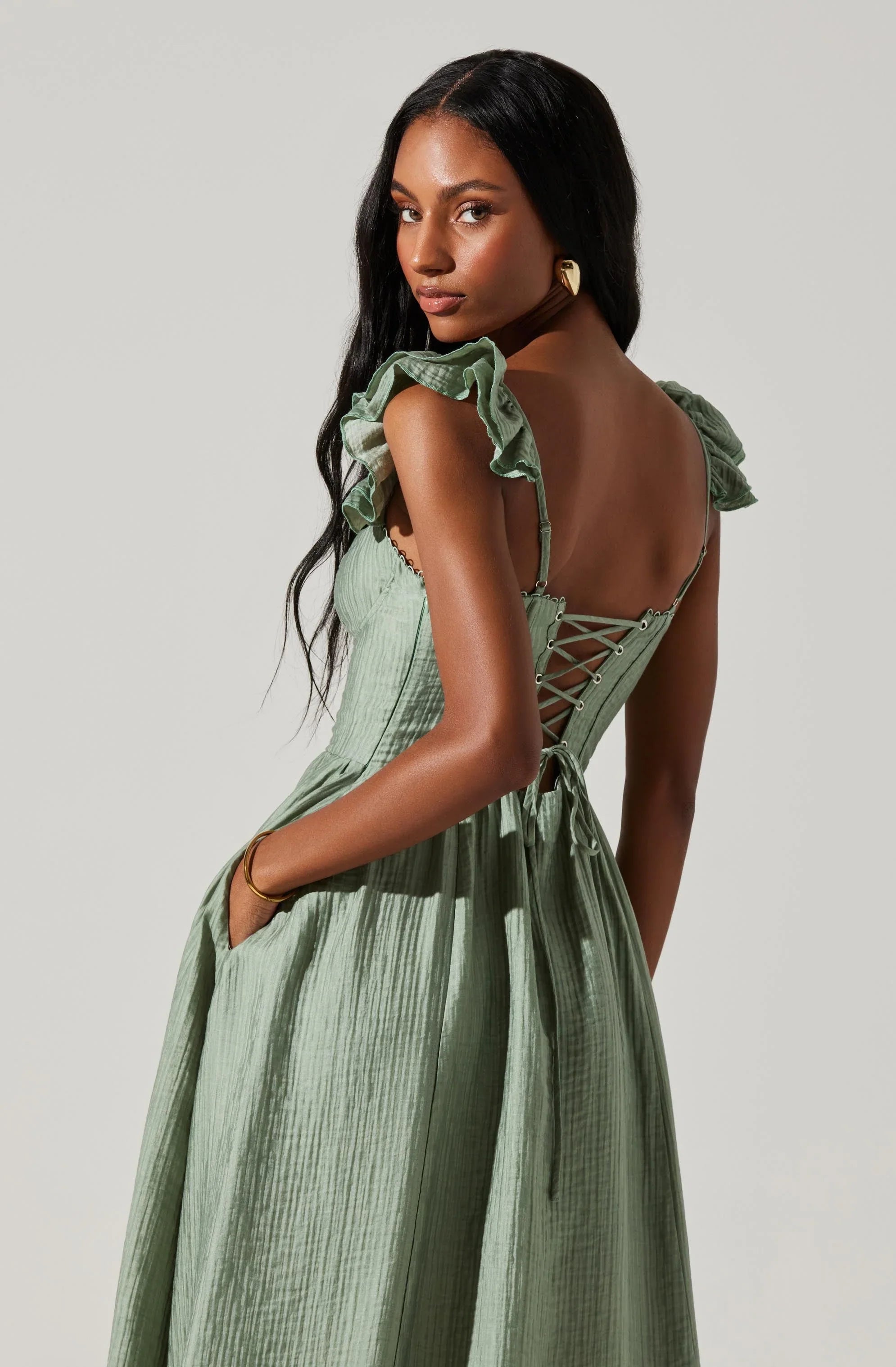 Lbruh Wedelia Bustier Midi Dress