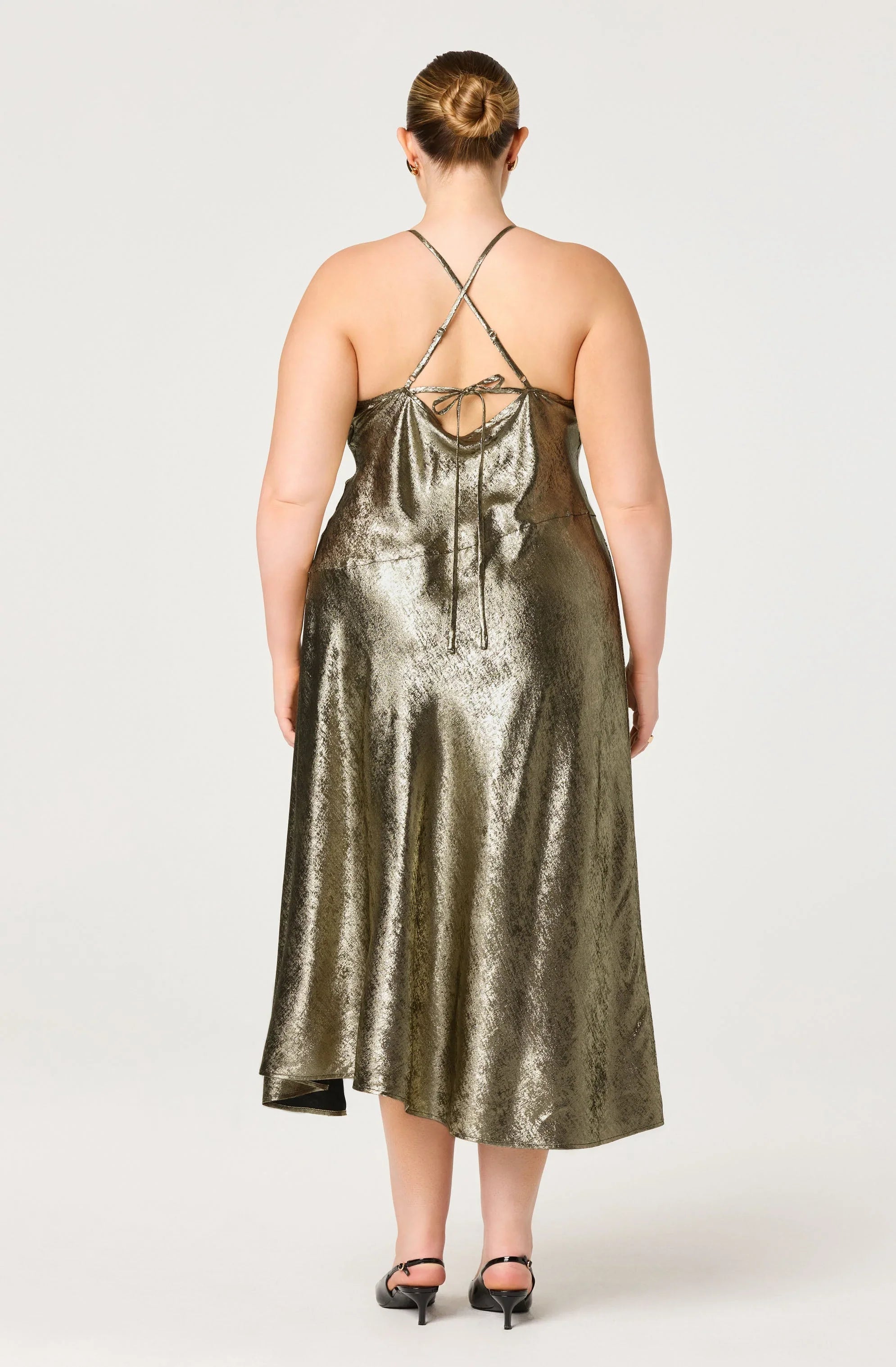 Lbruh Gaia Metallic Midi Dress