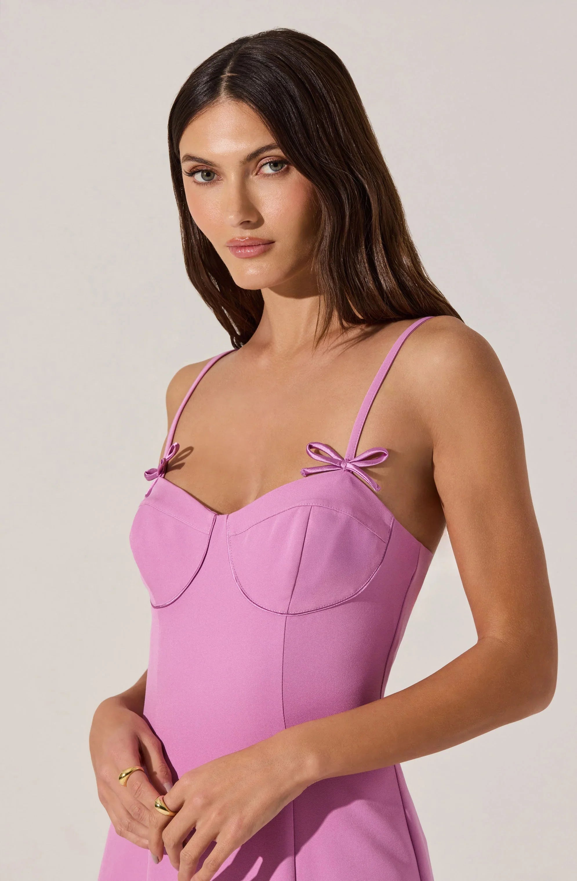 Lbruh Bow Detail Bustier Mini Dress
