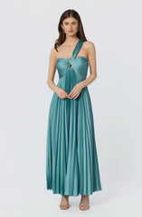 Inixyf Rasya One-Shoulder Pleated Maxi Dress