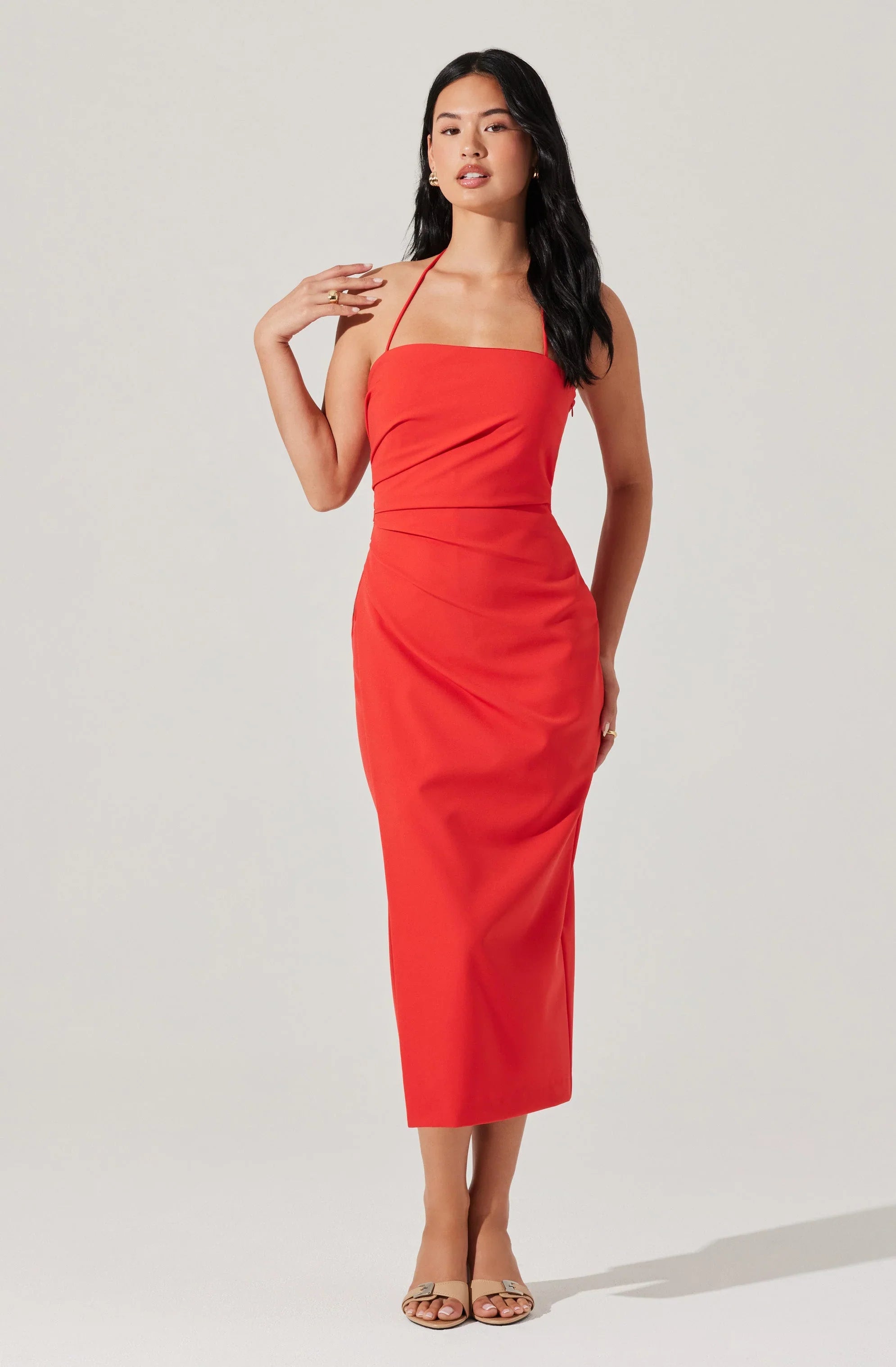 Lbruh Siena Halter Neck Midi Dress