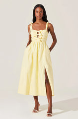 Lbruh Helia Bow Front Midi Dress
