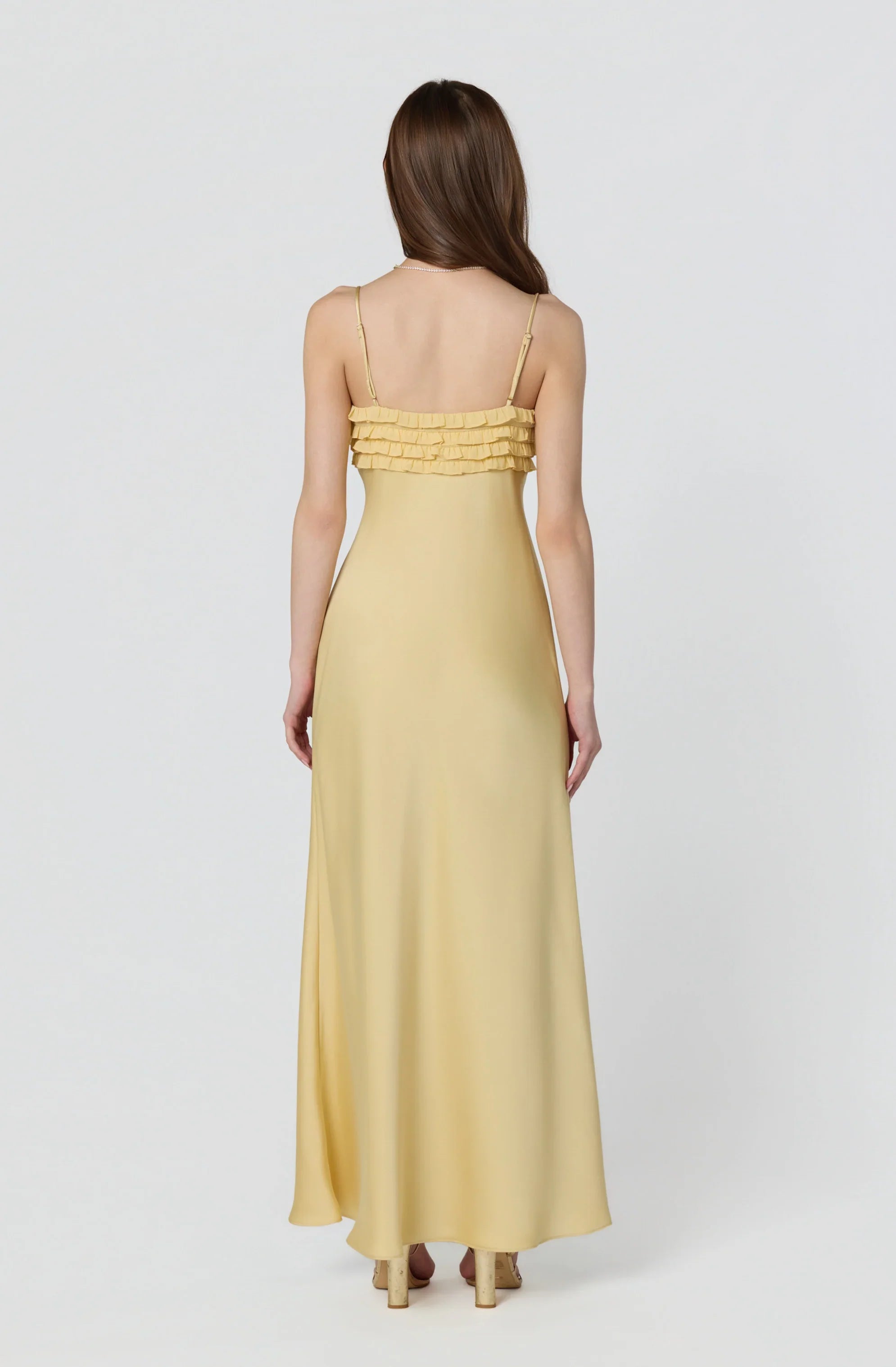 Inixyf Jade Ruffle Trim Maxi Dress