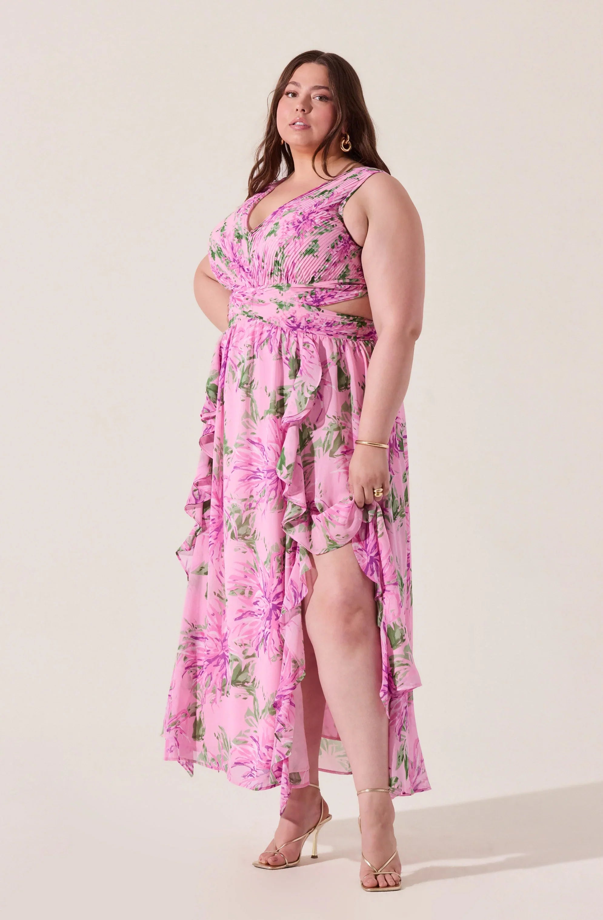 Lbruh Noya Floral Cutout Maxi Dress