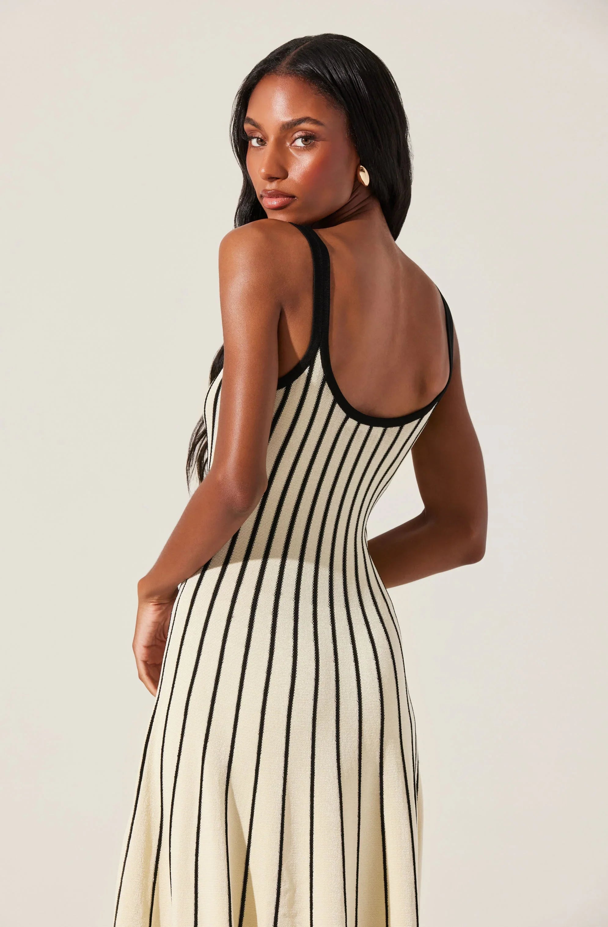 Lbruh Irecia Stripe Sweater Midi Dress