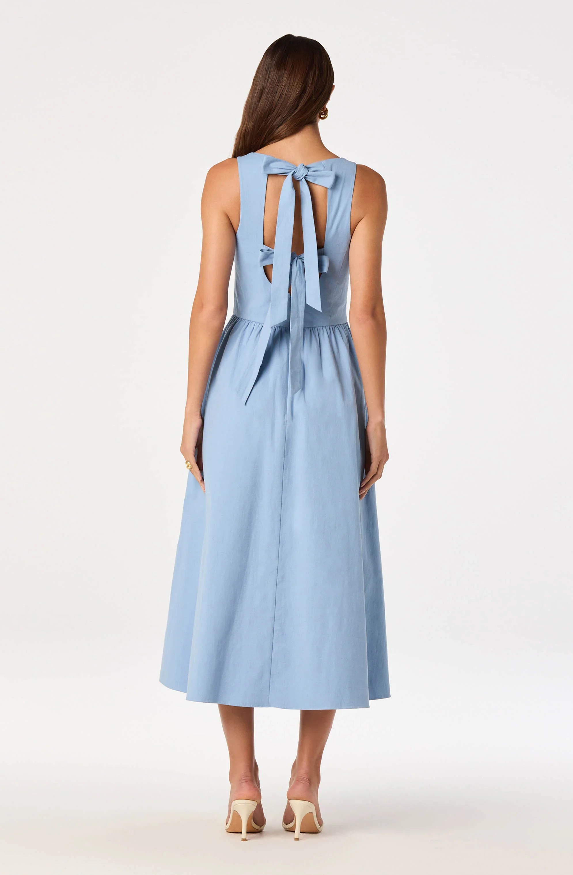 Lbruh Bow Back Apron Midi Dress