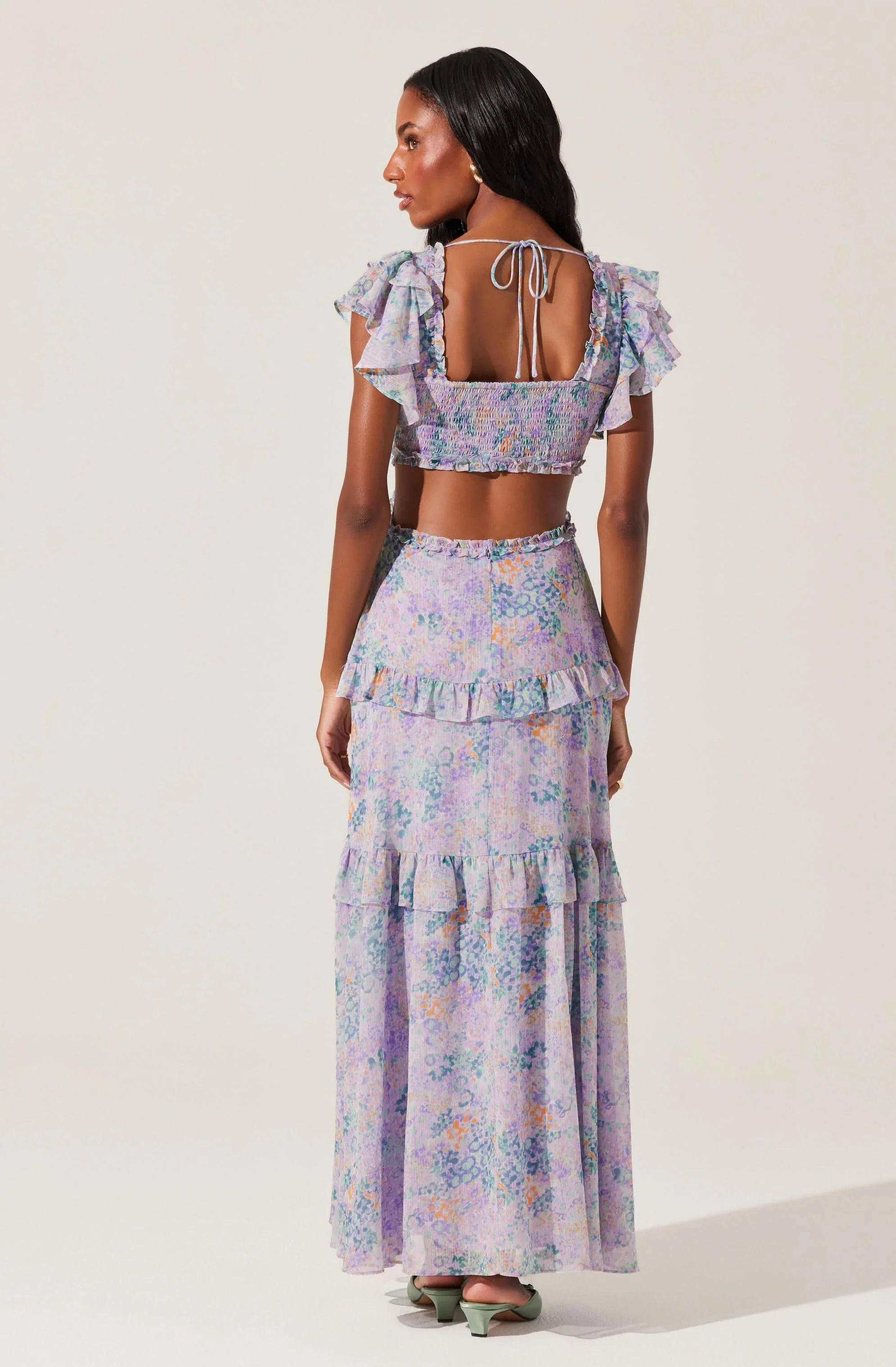 Lbruh Mable Floral Tiered Ruffle Maxi Dress
