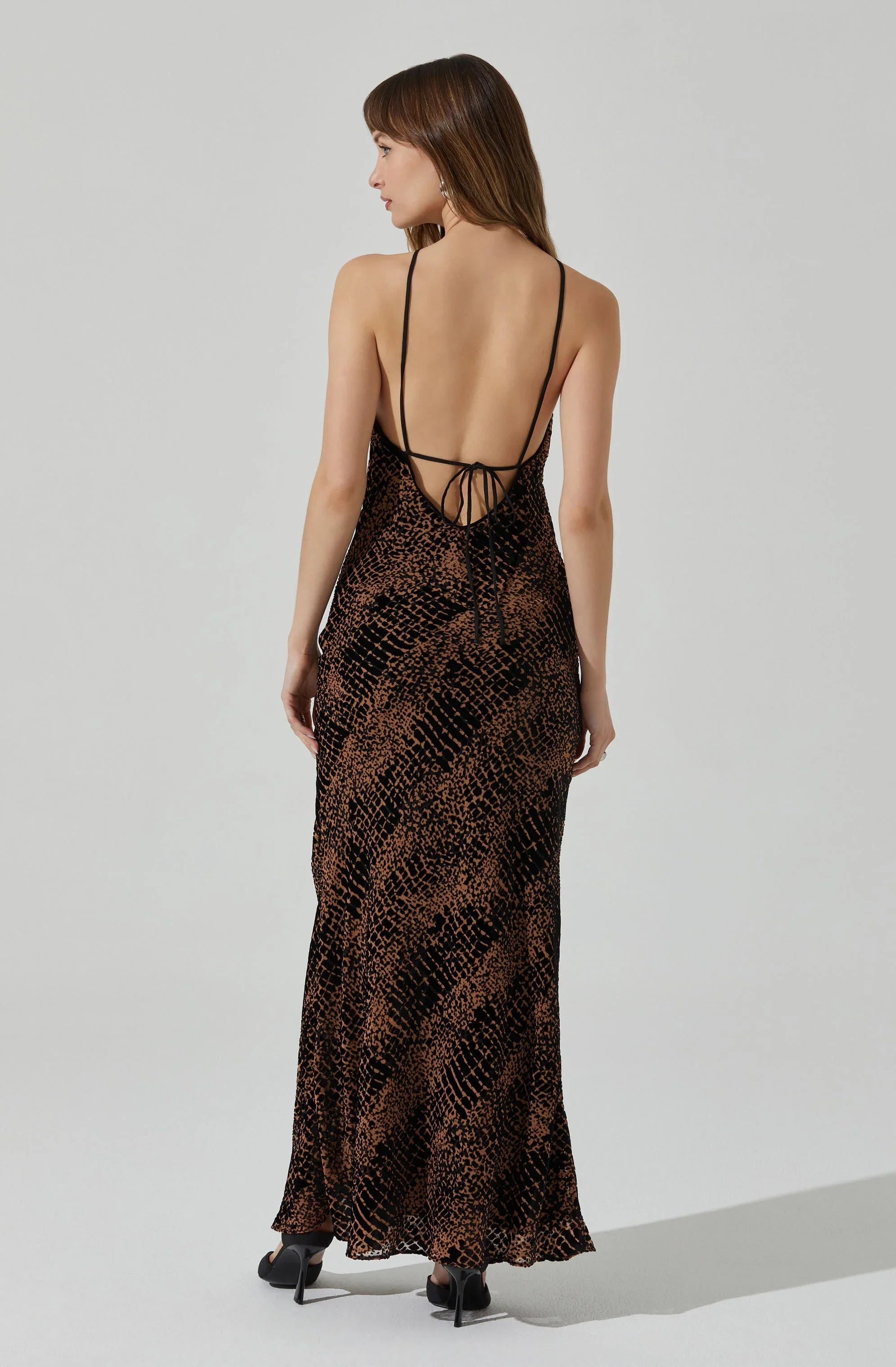 Lbruh Briotte Velvet Burnout Maxi Dress