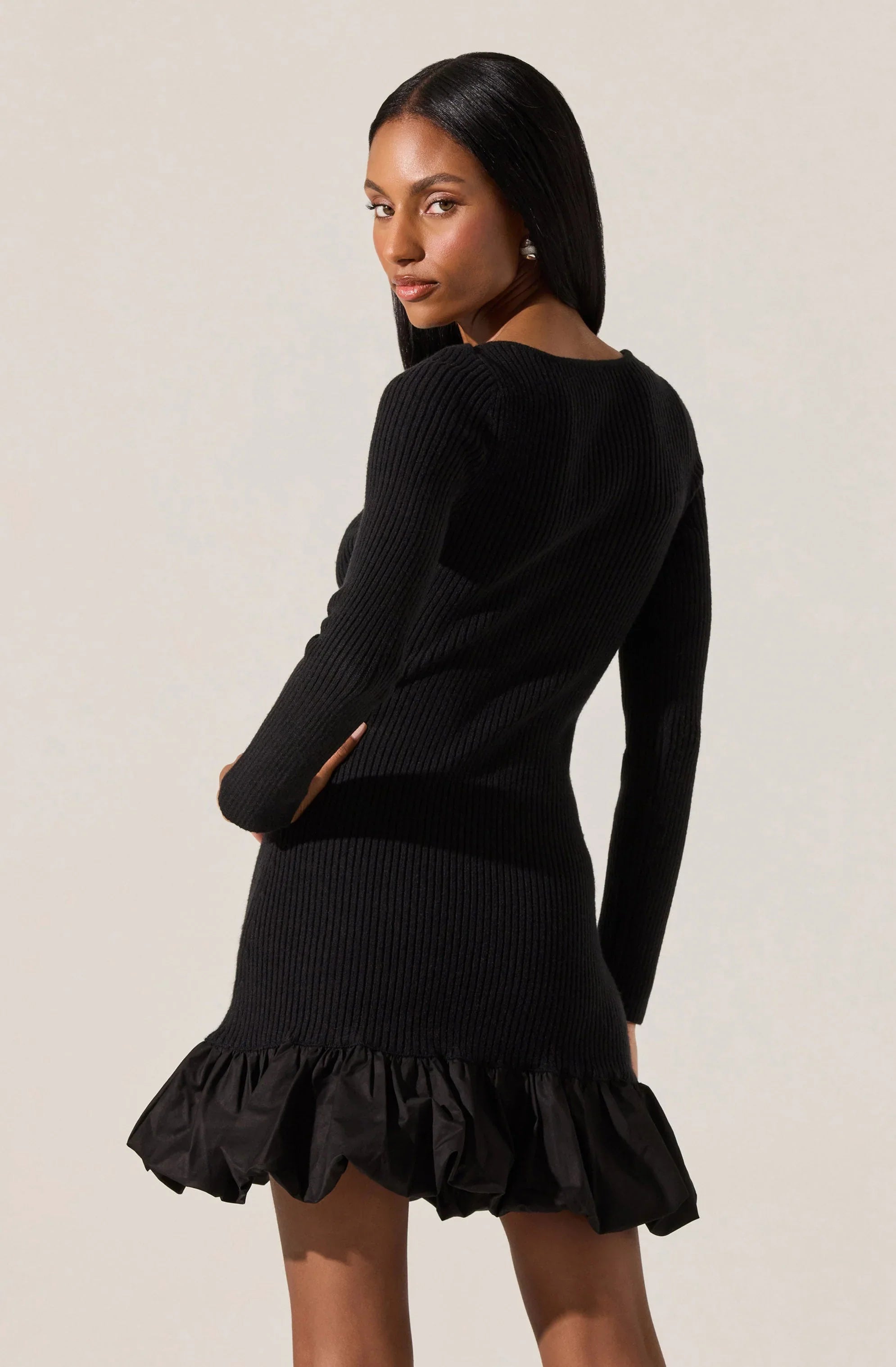Lbruh Carlene Ribbed Mini Sweater Dress
