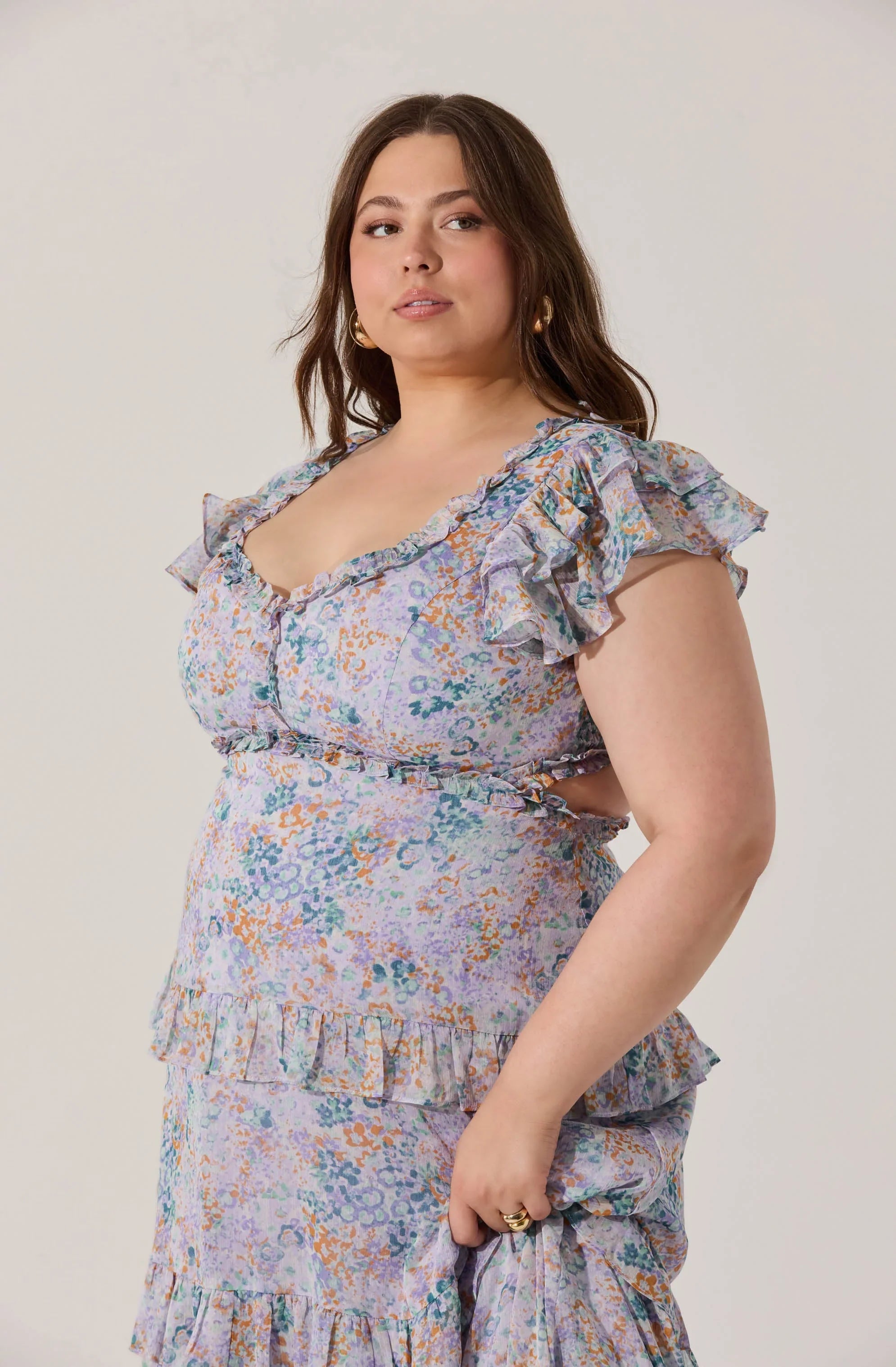 Lbruh Mable Floral Tiered Ruffle Maxi Dress