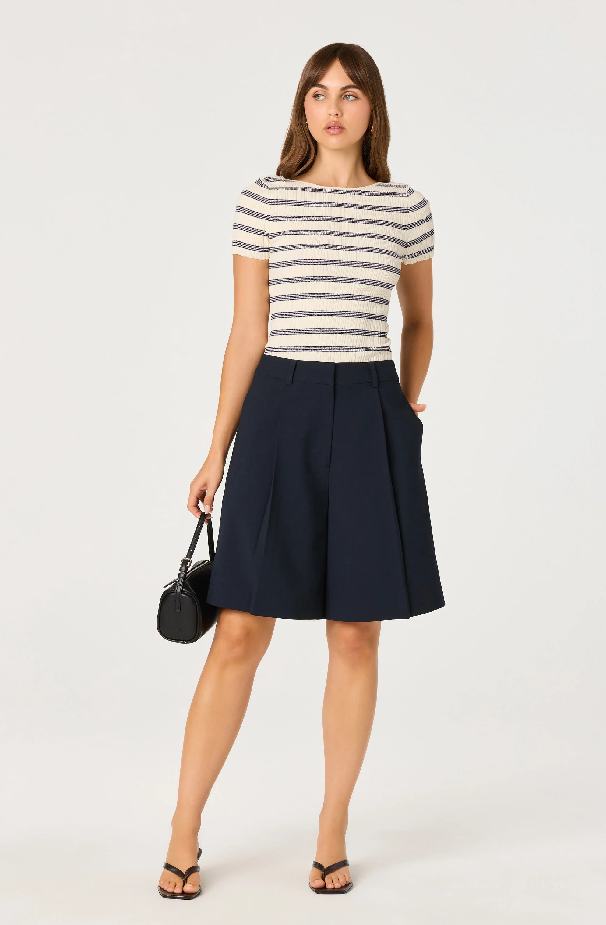 Inixyf Quillie Pleated Bermuda Shorts