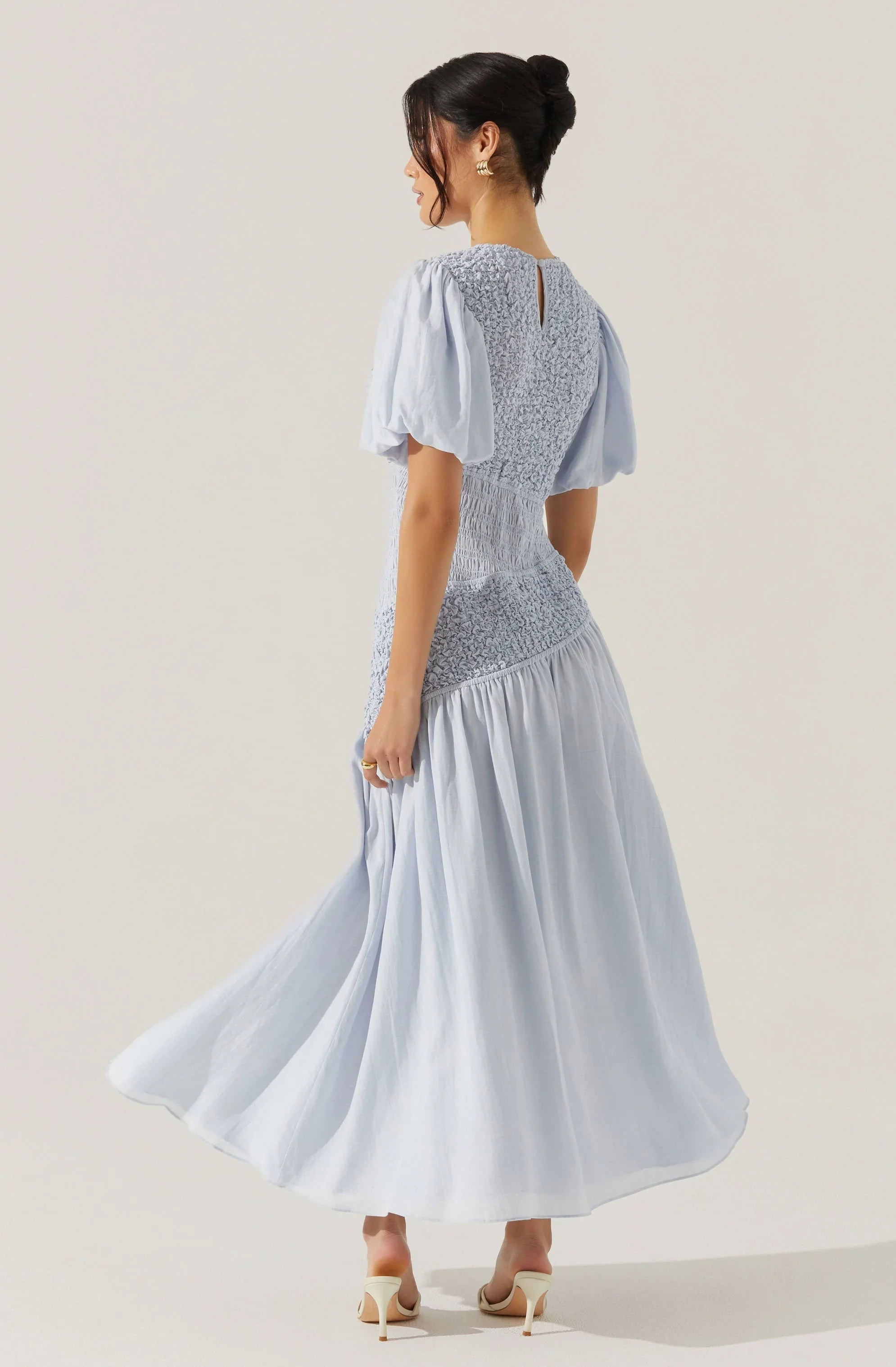 Lbruh Theoni Smocked Asymmetric Dress