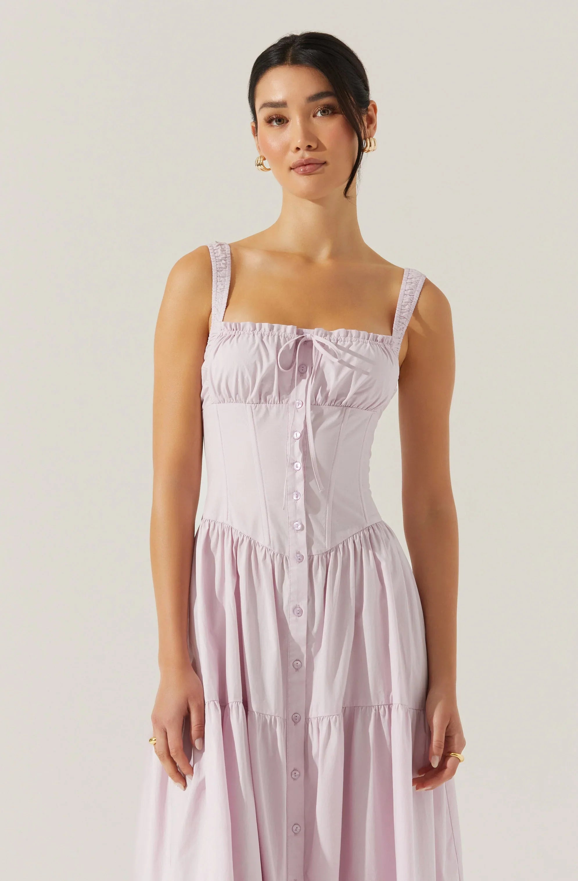 Lbruh Temperance Tiered Milkmaid Maxi Dress