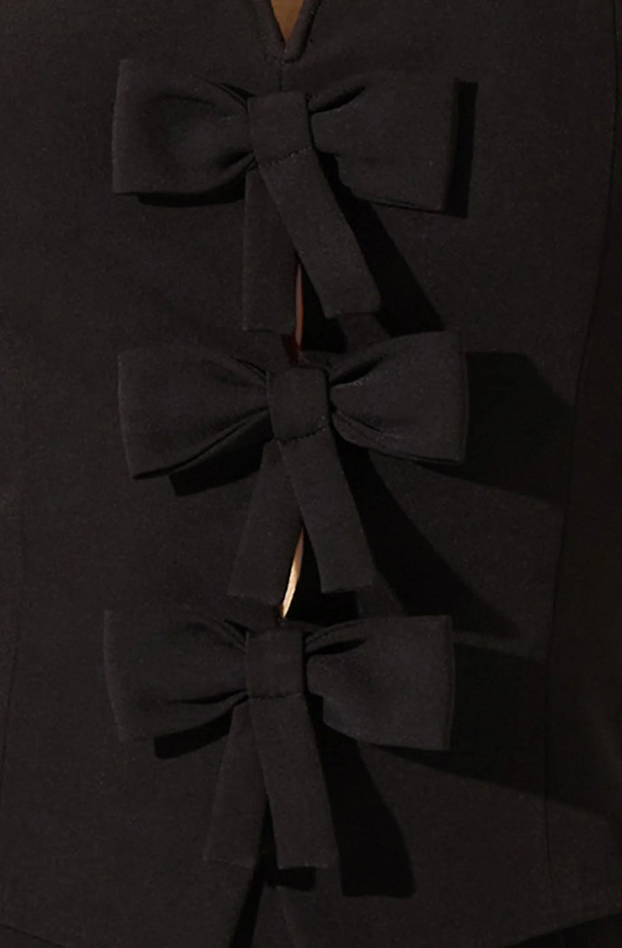 Lbruh Strapless Layered Bow Mini Dress