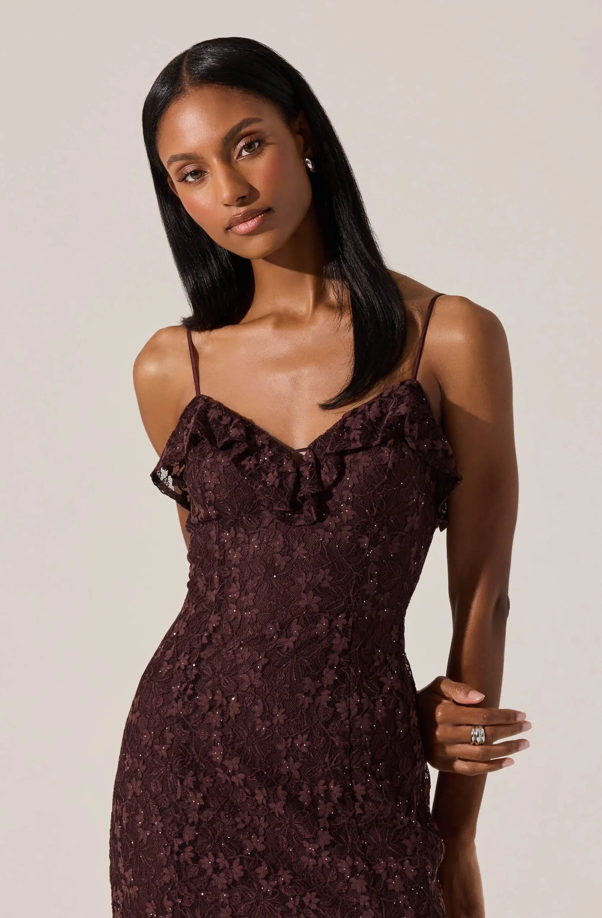 Lbruh Leonie Floral Lace Maxi Dress