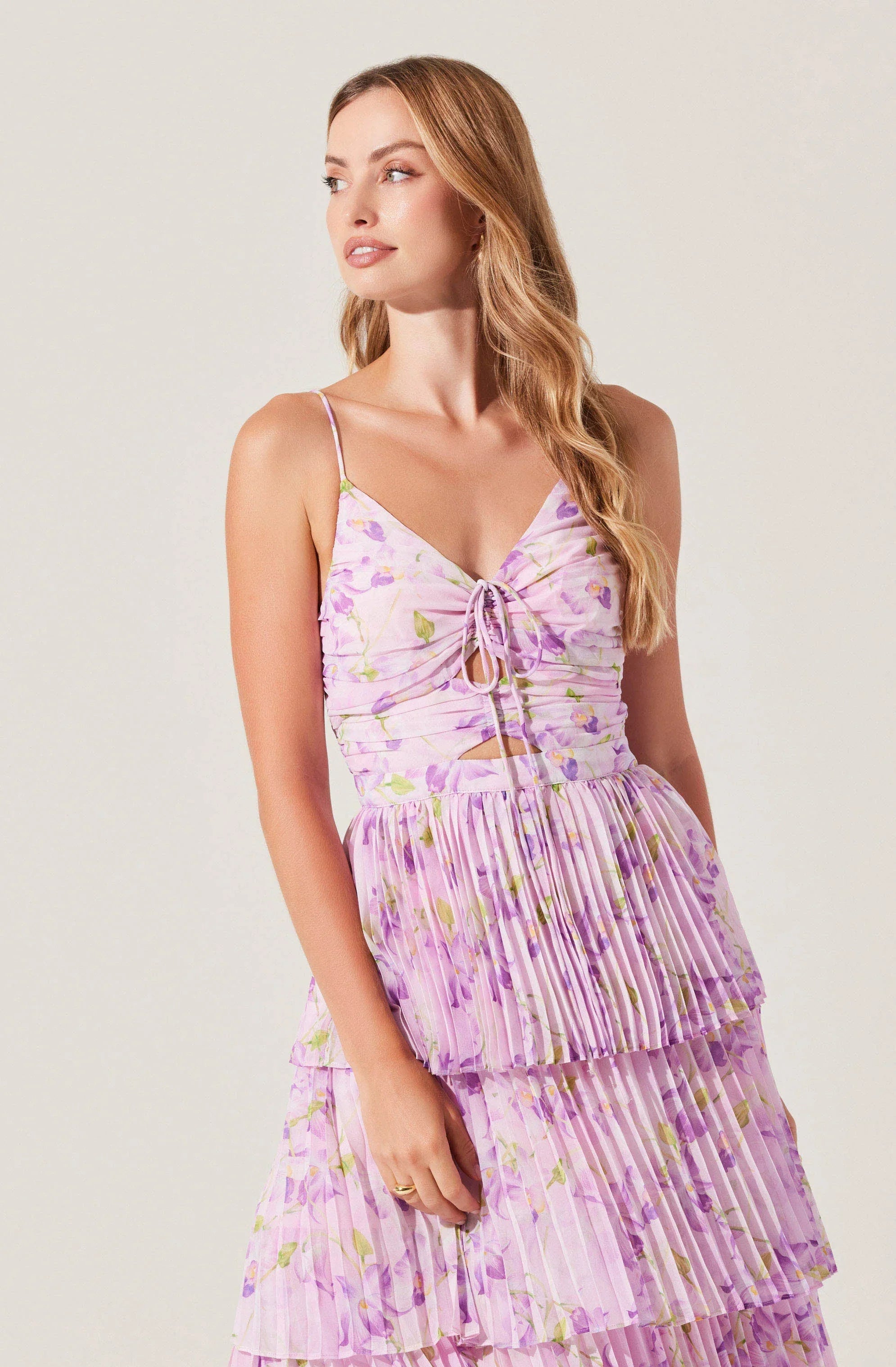 Lbruh Daytona Pleated Floral Maxi Dress
