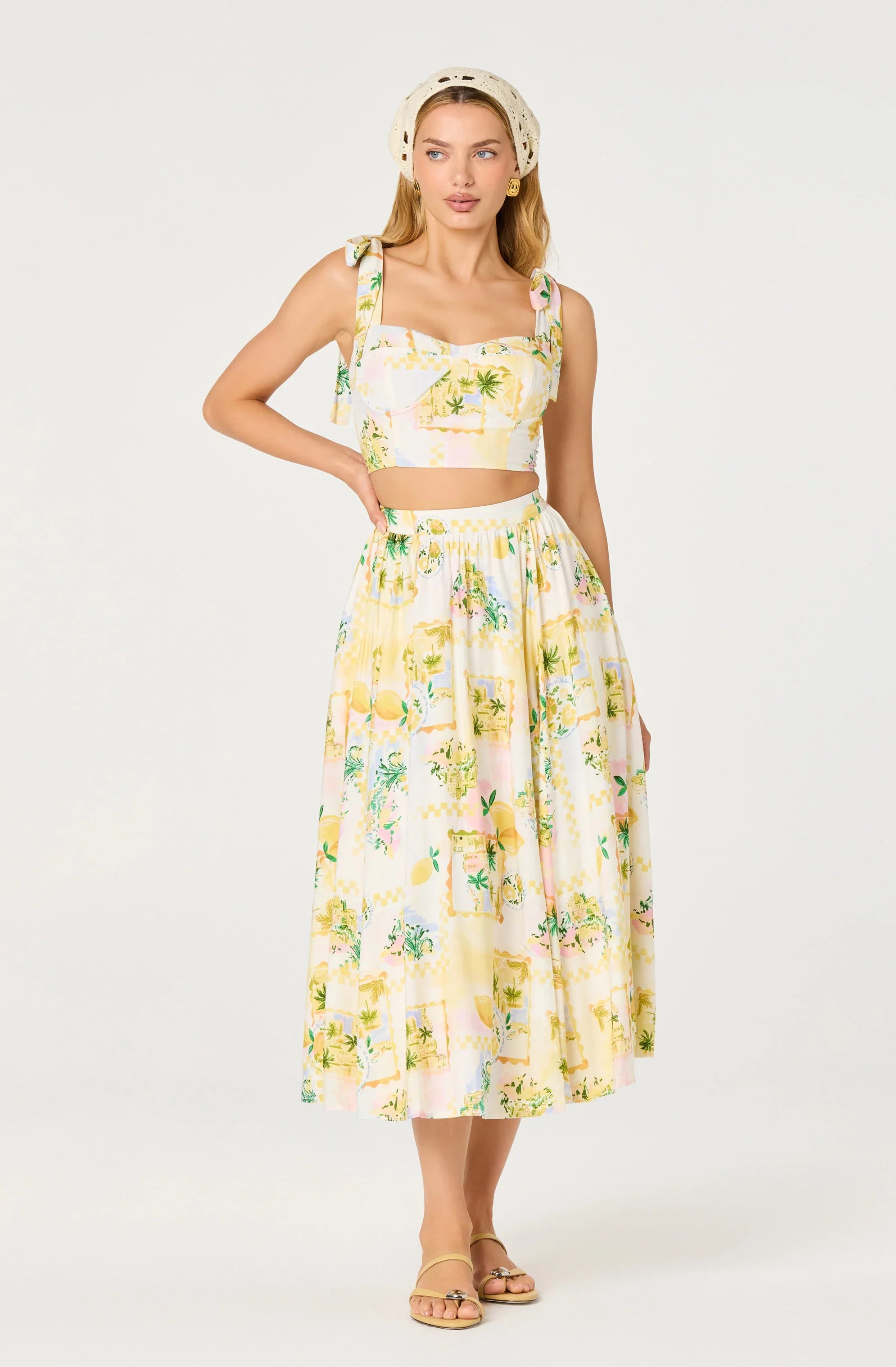 Inixyf Kaleigh Tie-Strap Bustier Top
