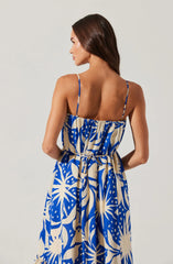 Lbruh Sarina Linen-Blend Floral Maxi Dress