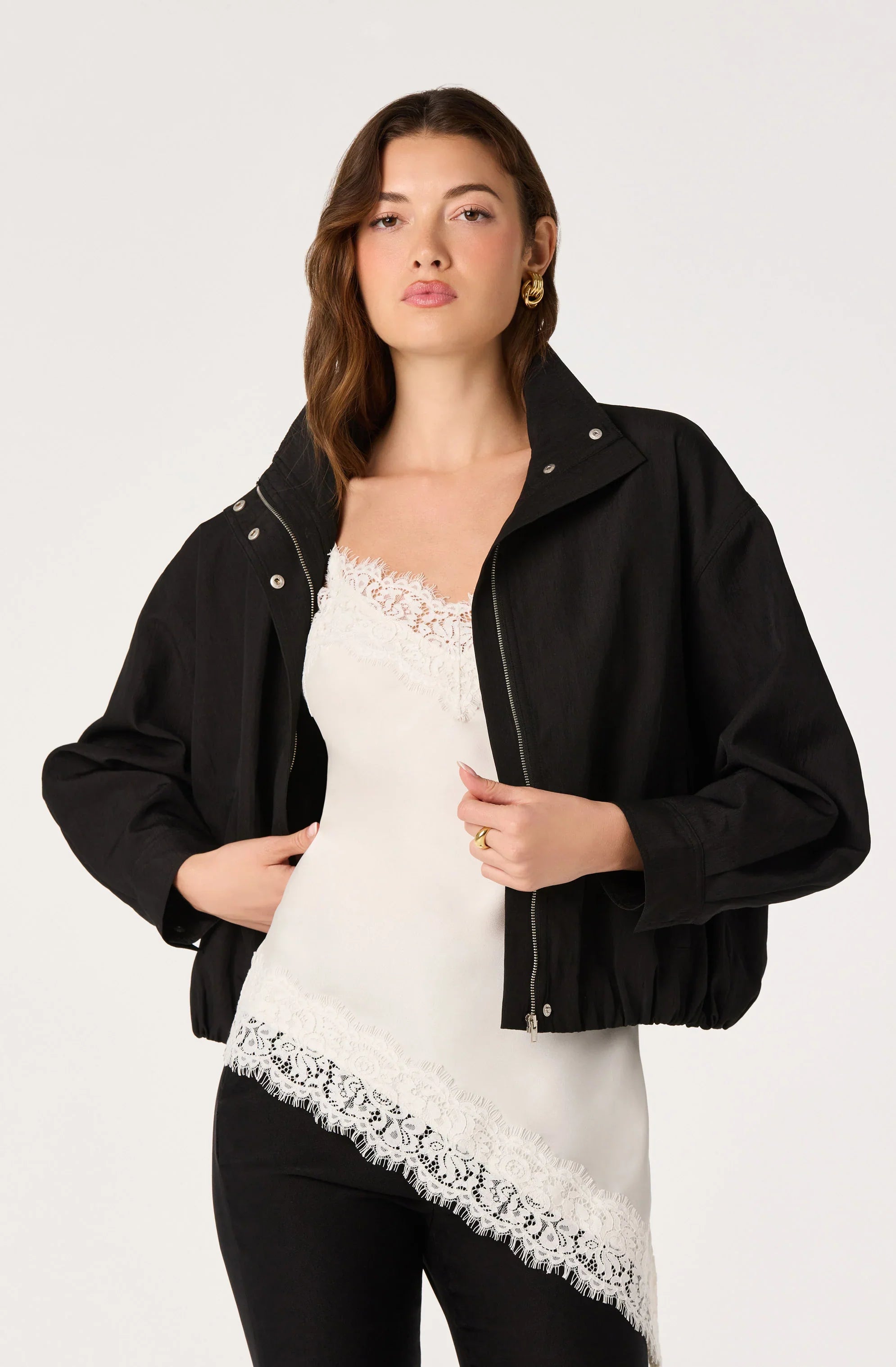 Inixyf Cooper Funnel Neck Bomber Jacket
