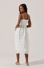 Lbruh Floral Lace Midi Dress