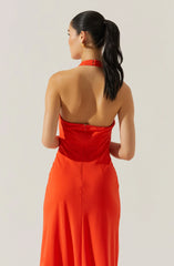 Lbruh Dalisay Cowl Neck Halter Dress