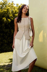 Lbruh Longline Vest Mixed Media Dress