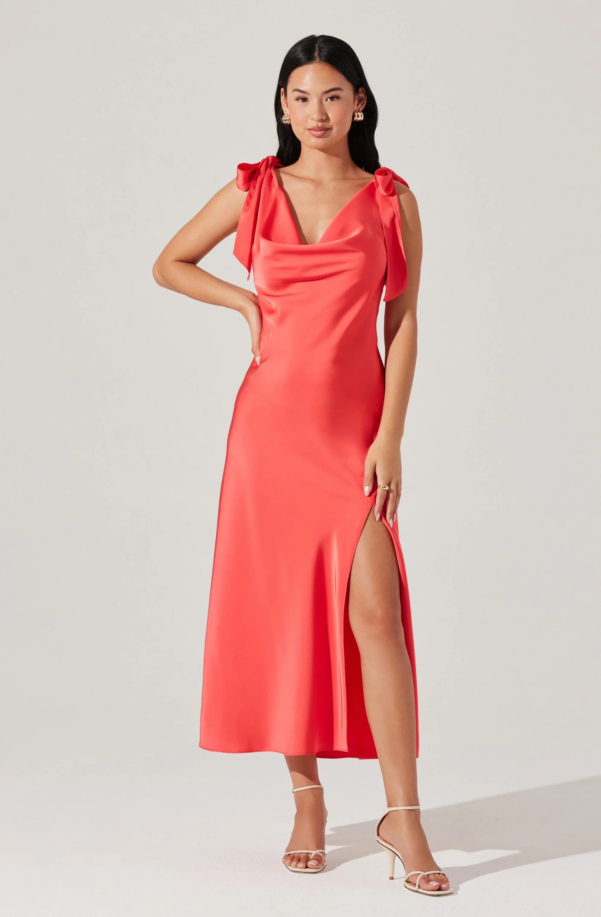 Lbruh Allexina Satin Midi Dress