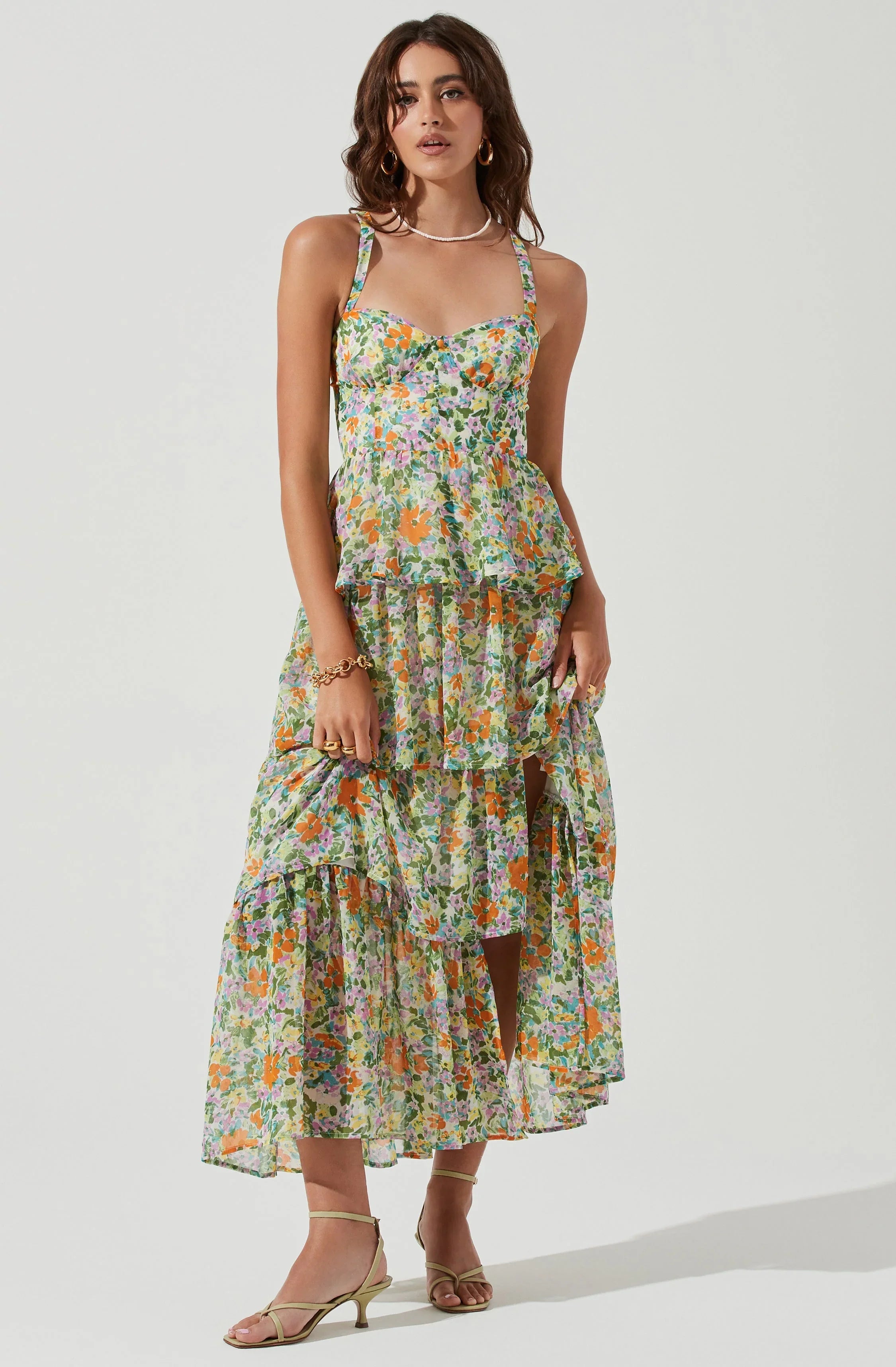 Lbruh Midsummer Floral Tiered Maxi Dress