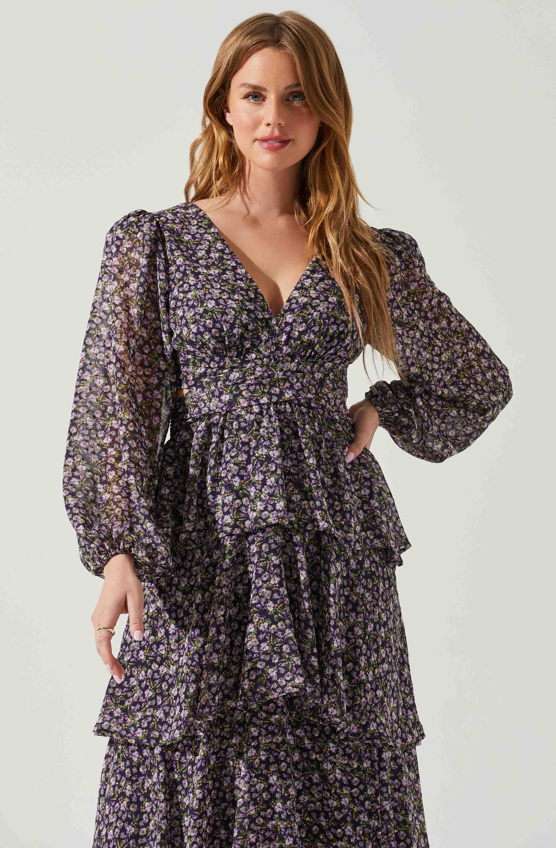Lbruh Anora Floral Tiered Maxi Dress