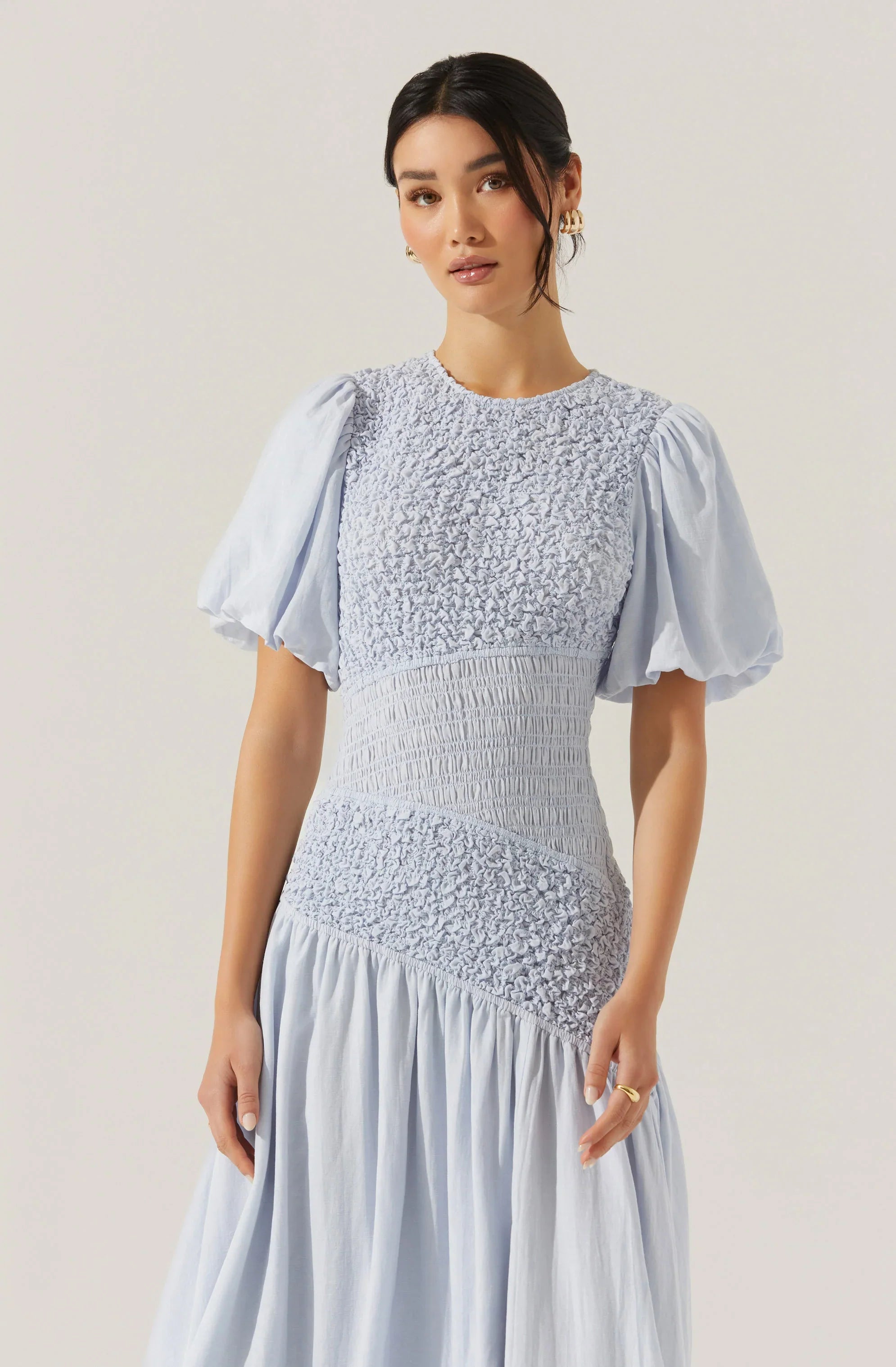 Lbruh Theoni Smocked Asymmetric Dress