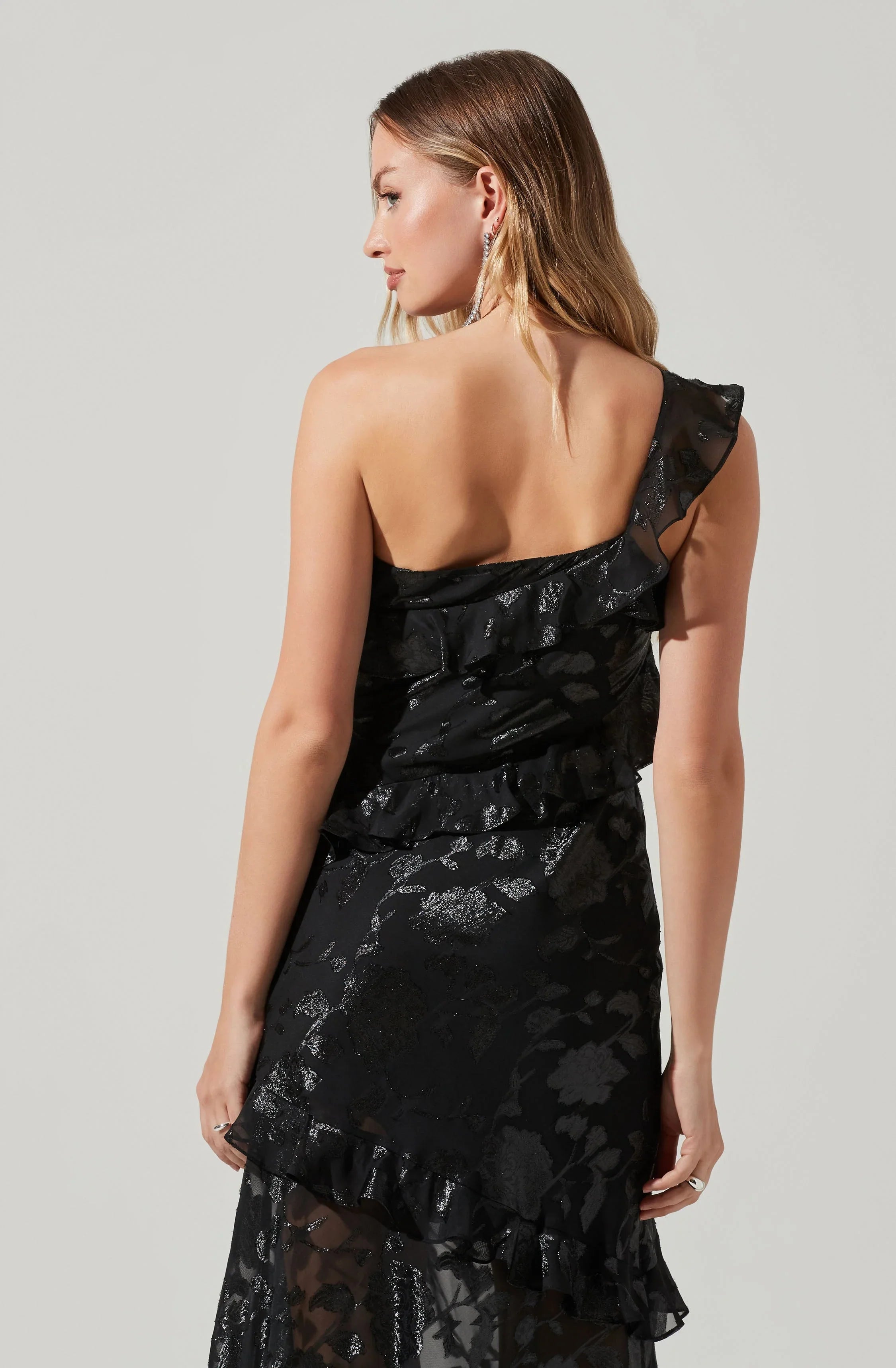 Lbruh Andrea One Shoulder Floral Maxi Dress