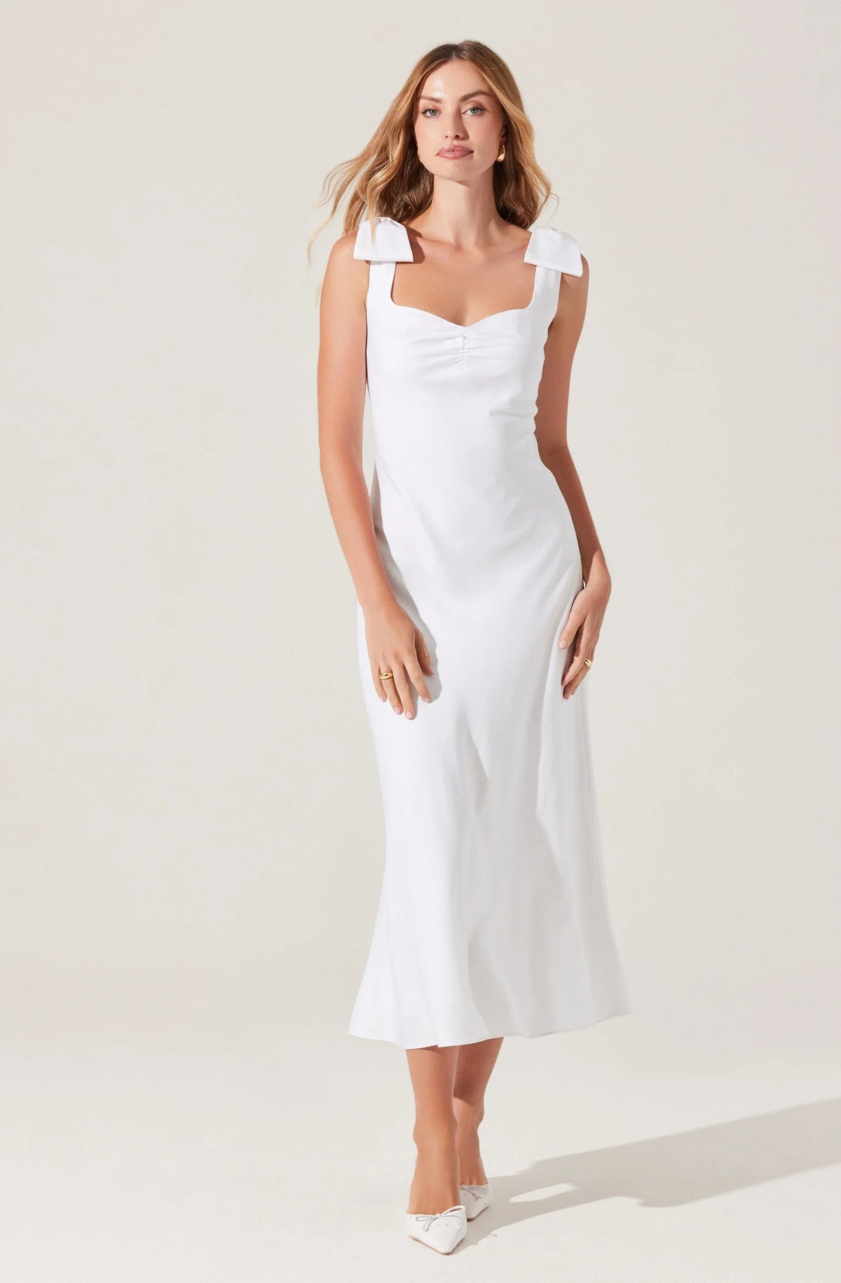 Lbruh Kateleya Bow Detail Midi Dress