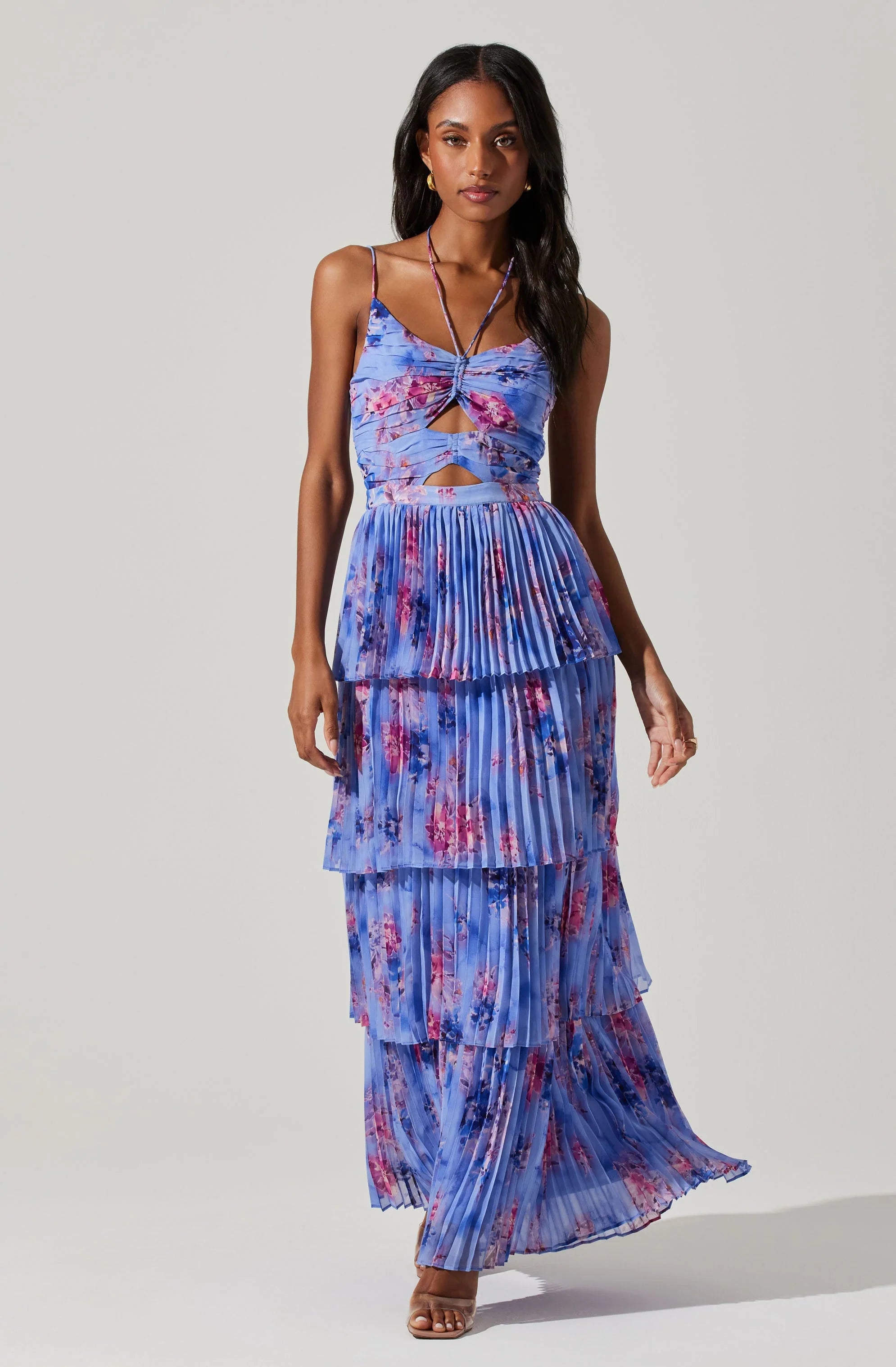 Lbruh Daytona Pleated Floral Maxi Dress