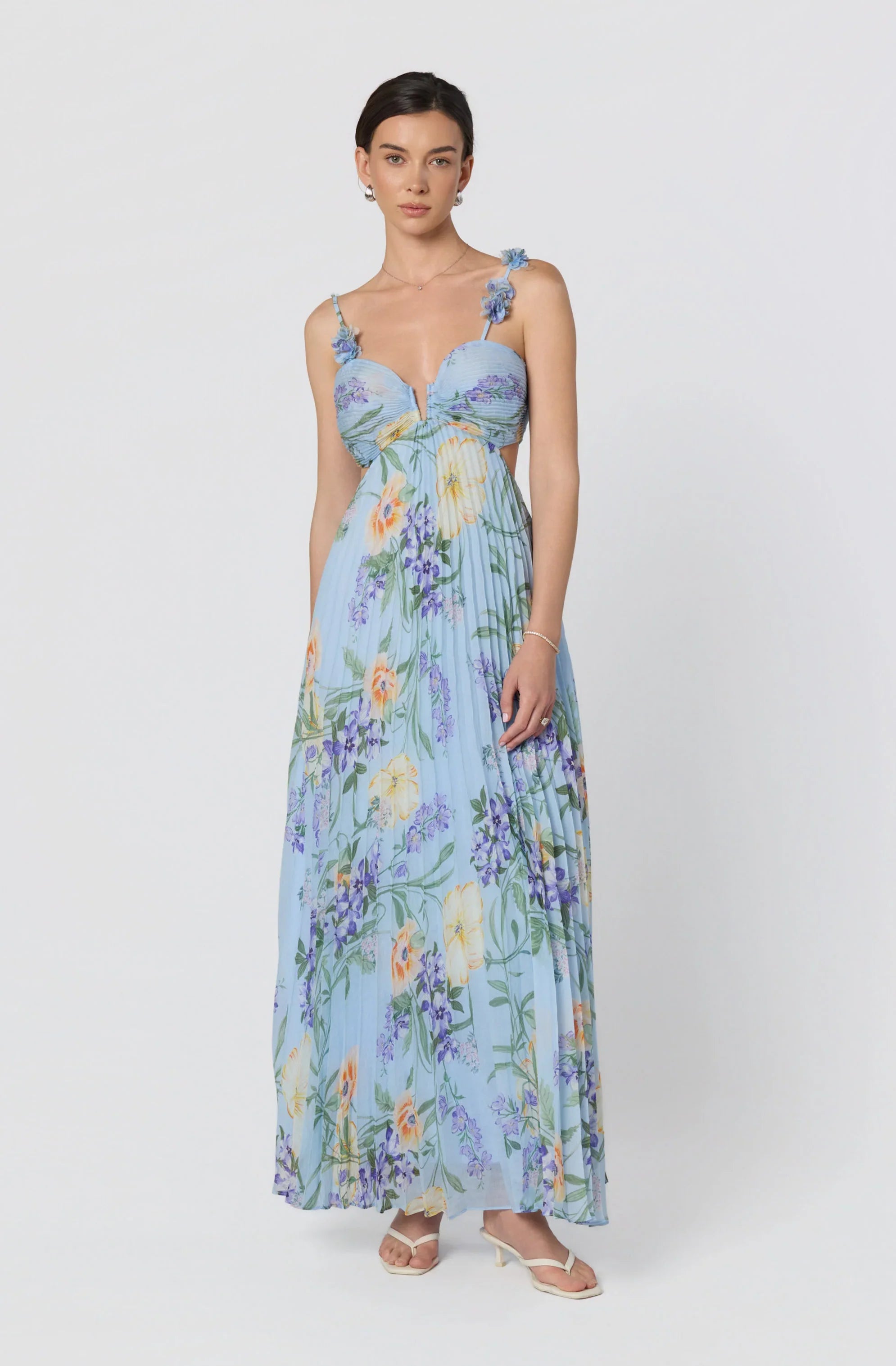 Inixyf Emese Floral Cutout Maxi Dress