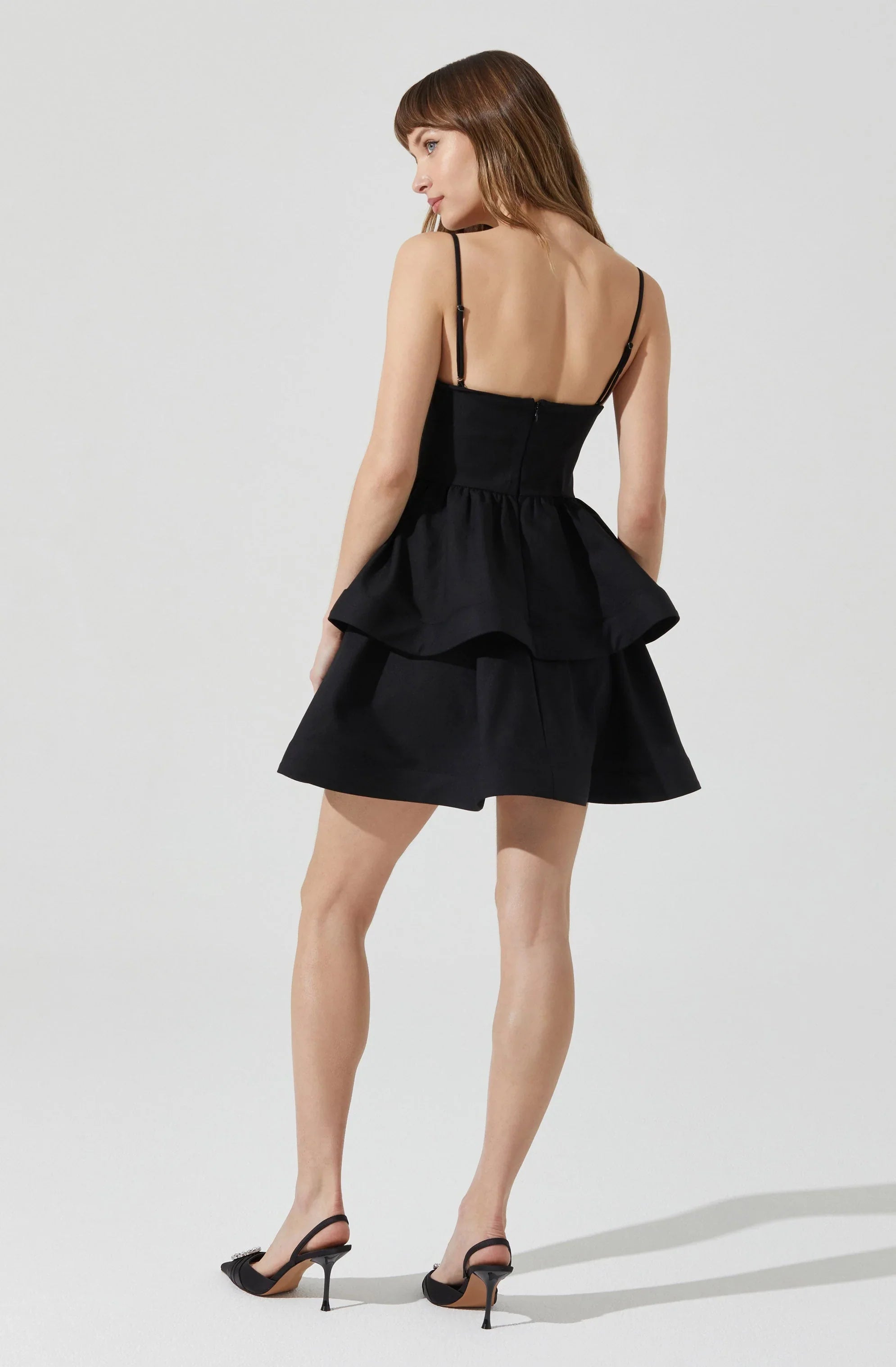 Lbruh Leola Tiered Skater Mini Dress