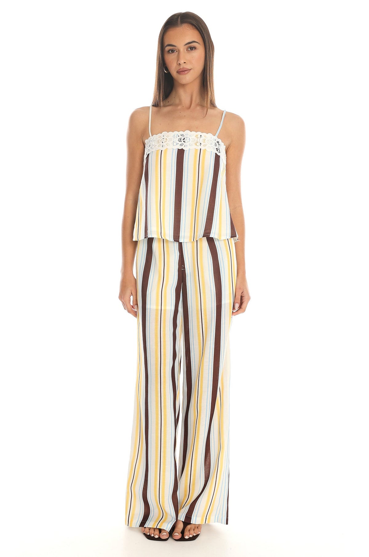 Bristol Striped Cami Top Yellow Main image