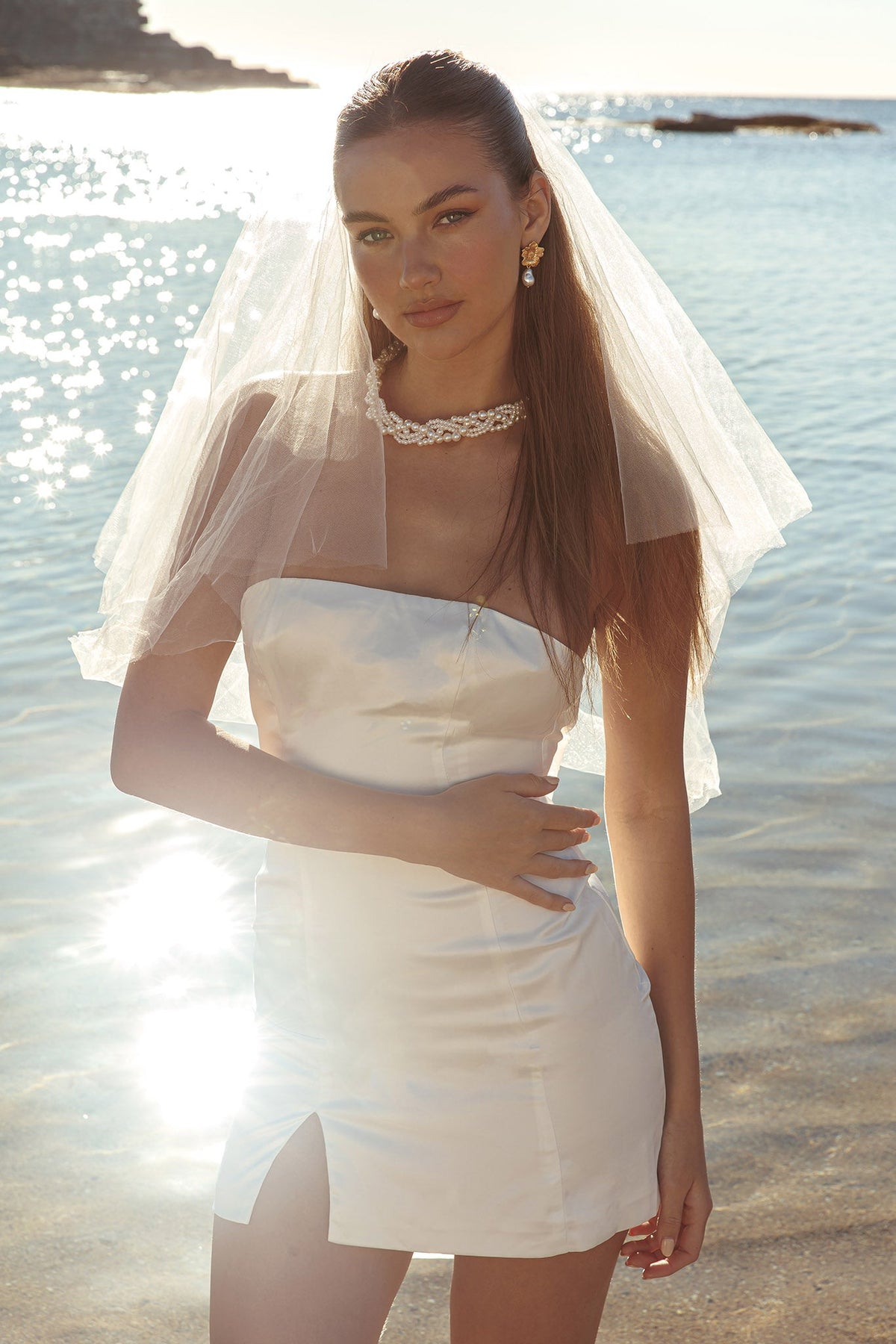 Always And Forever Back Bow Mini Dress White Main image